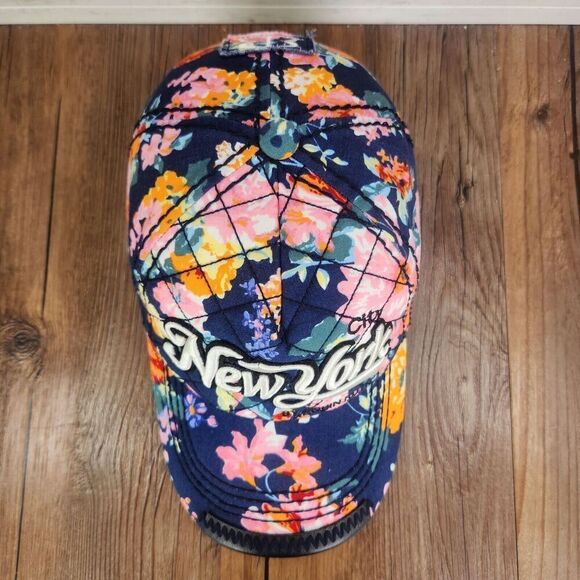 Robin Ruth New York City Quilted Floral Snapback Hat Cap Colorful Flower Fashion - Picture 7 of 10